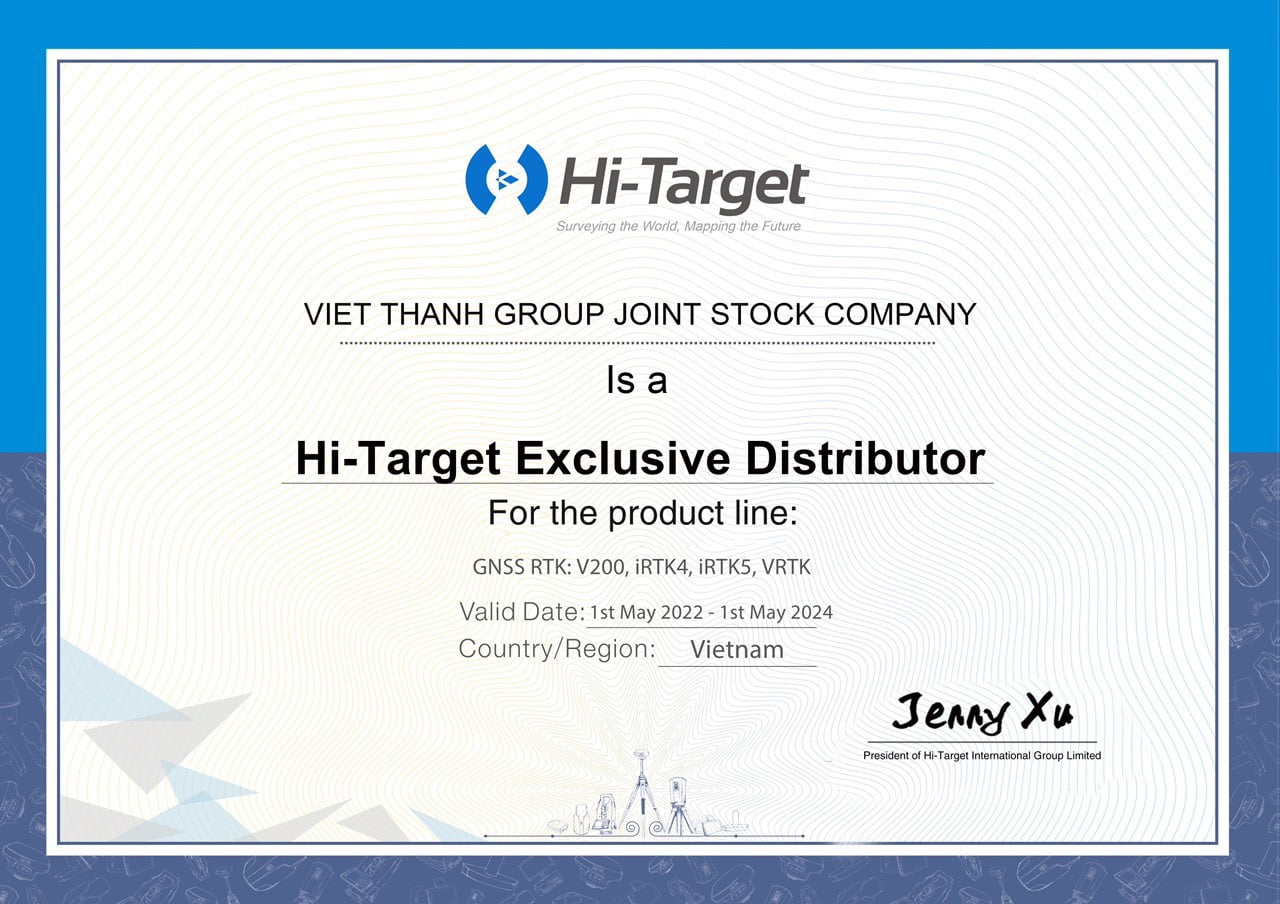 Chứng nhận đối tác 12 Chứng nhận Hi-target