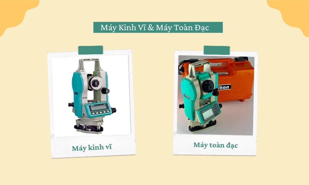 Phân biệt máy kinh vĩ và máy toàn đạc - Nên sử dụng máy nào? 1 máy kinh vĩ và máy toàn đạc