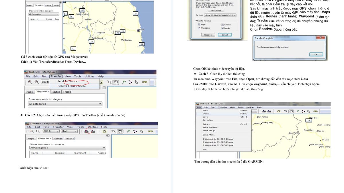 Hướng dẫn sử dụng máy GPS cầm tay Garmin