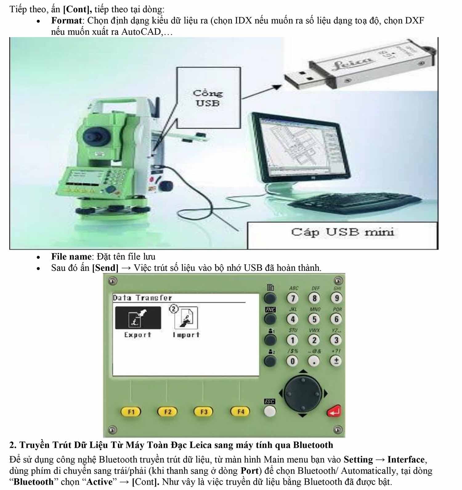 Hướng dẫn sử dụng máy toàn đạc điện tử Leica TS-02 VÀ TS-06 46 hướng dẫn sử dụng máy toàn đạc Leica TS02 TS06