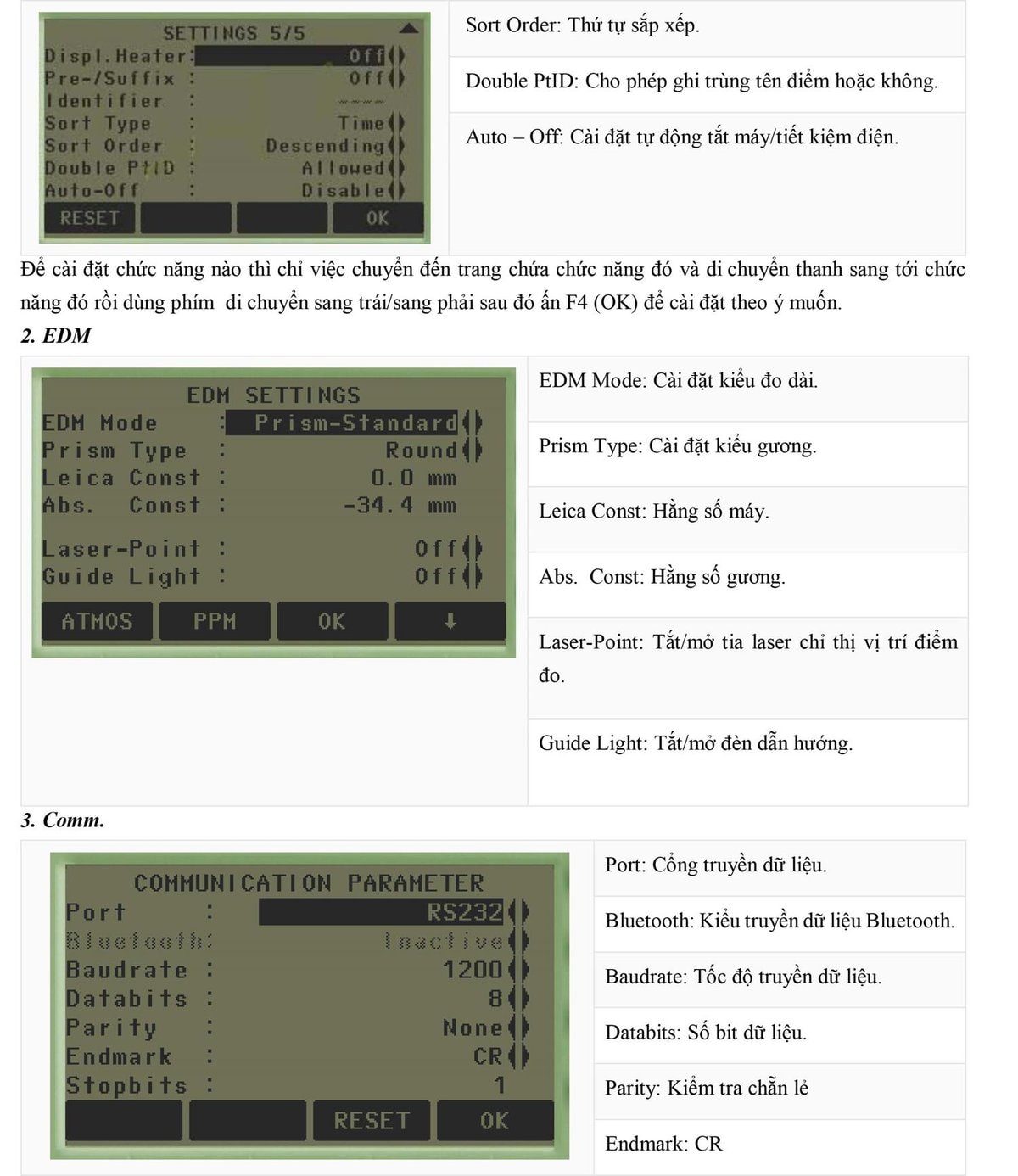 Hướng dẫn sử dụng máy toàn đạc điện tử Leica TS-02 VÀ TS-06 9 hướng dẫn sử dụng máy toàn đạc Leica TS02 TS06