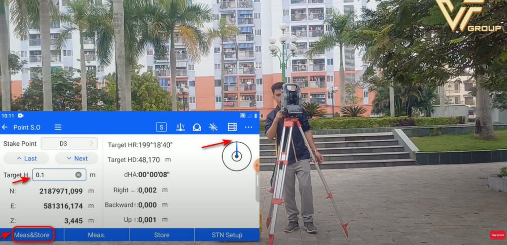 định hướng tọa độ máy toàn đạc Satlab SLT12