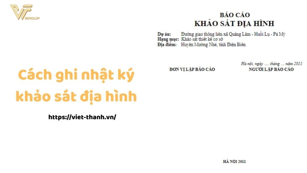 cách ghi nhật ký khảo sát địa hình
