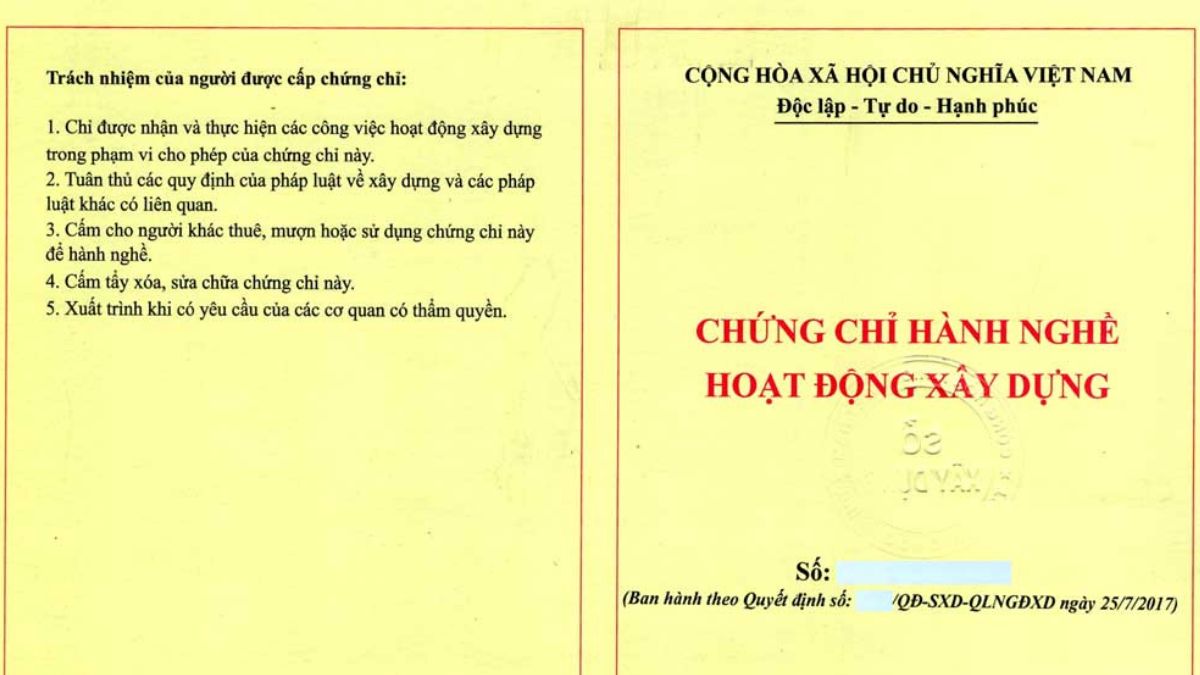 chứng chỉ khảo sát địa hình