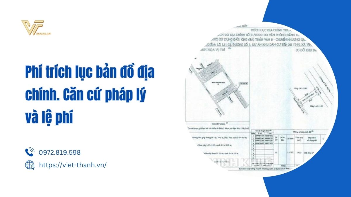 Phí trích lục bản đồ địa chính
