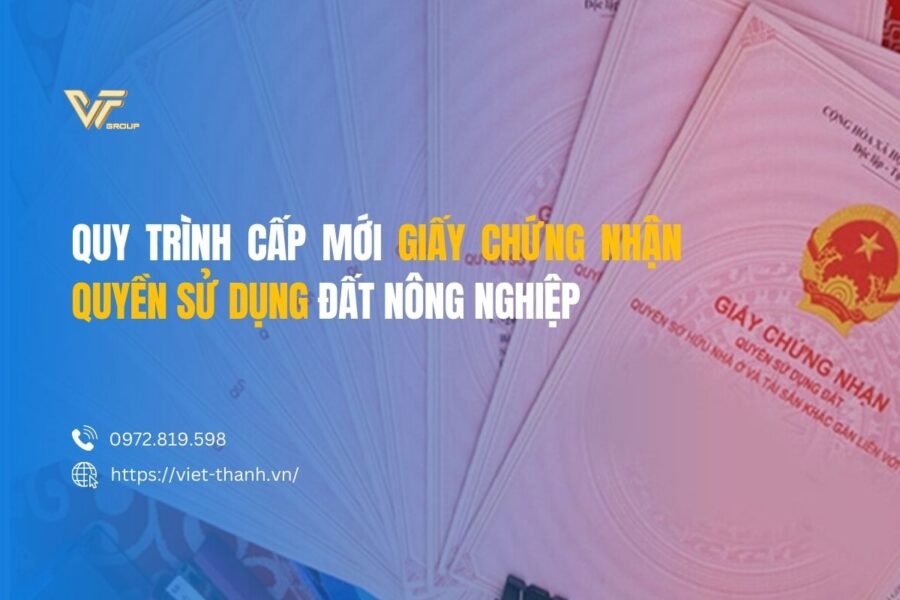 cấp mới giấy chứng nhận quyền sử dụng đất nông nghiệp