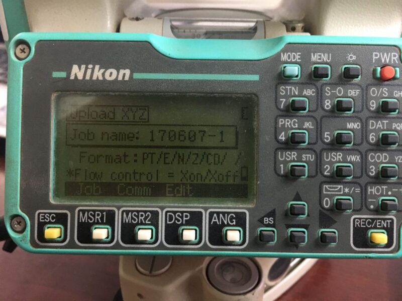 Hướng dẫn trút số liệu ở máy toàn đạc Nikon 4 trút số liệu ở máy toàn đạc Nikon