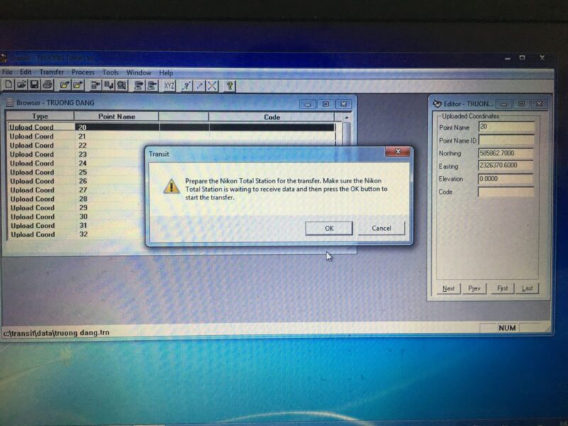 Hướng dẫn trút số liệu ở máy toàn đạc Nikon 9 trút số liệu ở máy toàn đạc Nikon