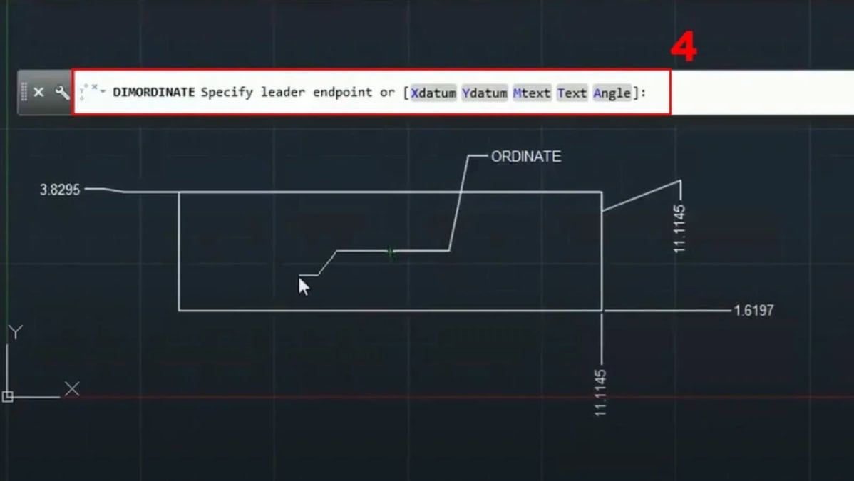 Cách vẽ lưới tọa độ trong AutoCAD bằng lệnh Ordinate Dimension 3 Cách vẽ lưới tọa độ trong CAD: Hướng dẫn chi tiết
