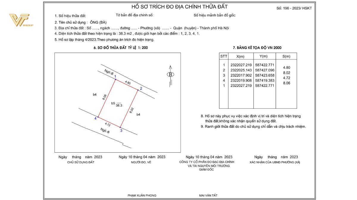 chi phí trích đo bản đồ địa chính do ai chi trả