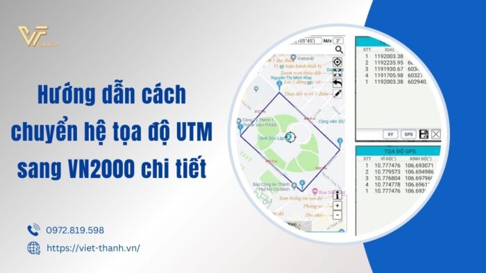 Hướng dẫn cách chuyển hệ tọa độ UTM sang VN2000 chi tiết