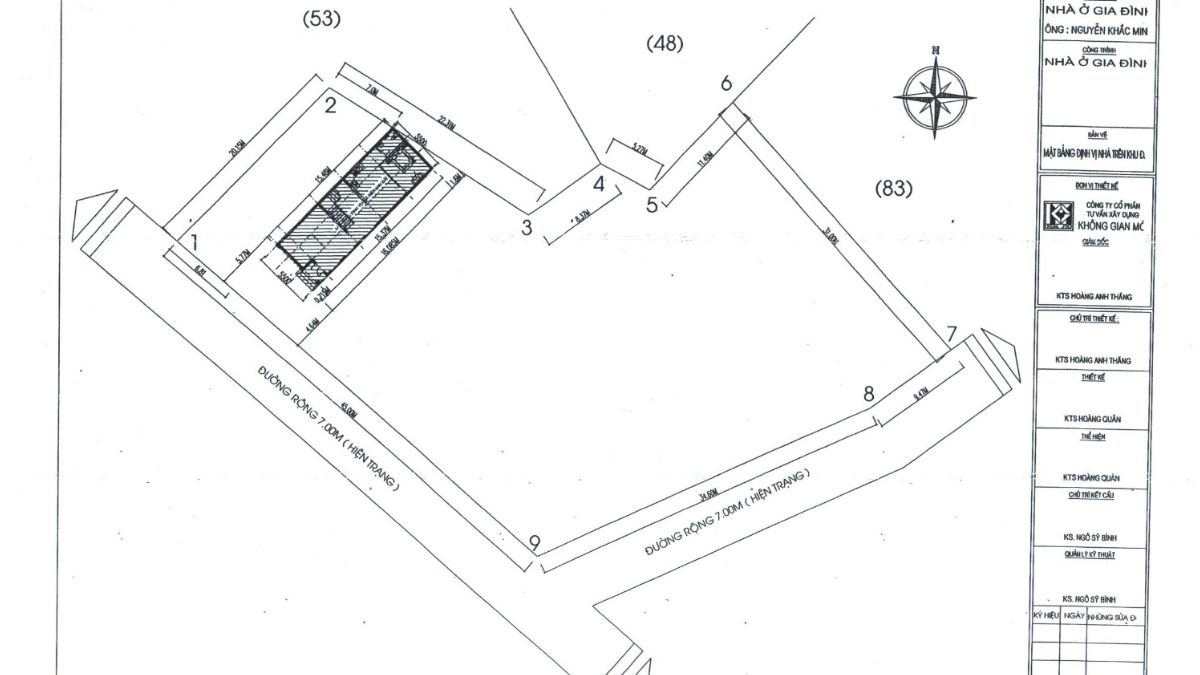 Bản vẽ mặt bằng định vị công trình đóng vai trò gì trong thi công? 1 mặt bằng định vị công trình