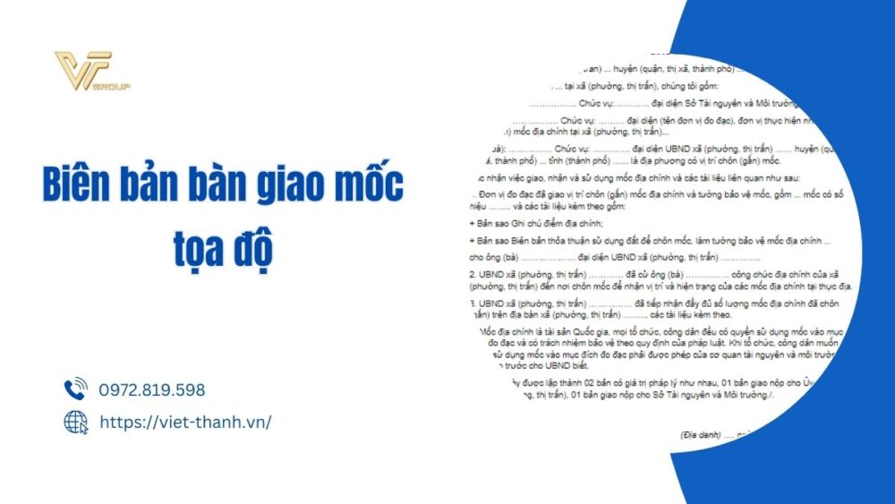 Biên Bản Bàn Giao Mốc Tọa độ