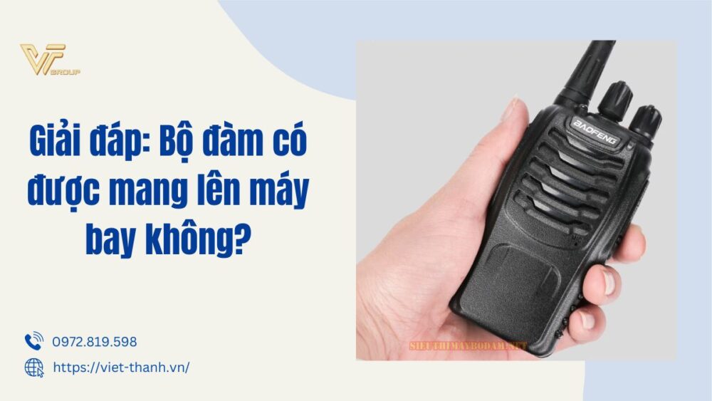 bộ đàm có được mang lên máy bay không