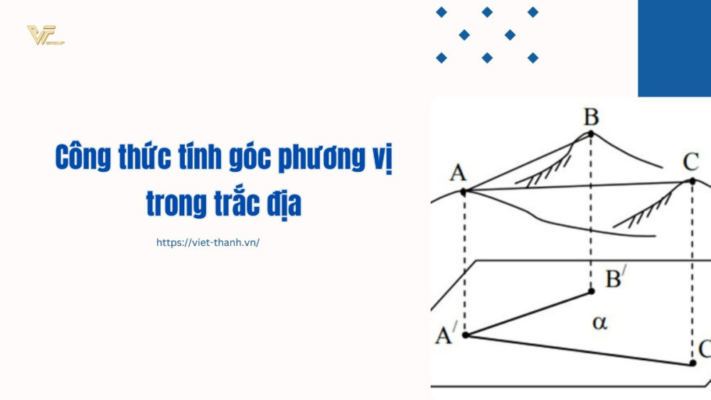 Công thức tính góc phương vị trong trắc địa