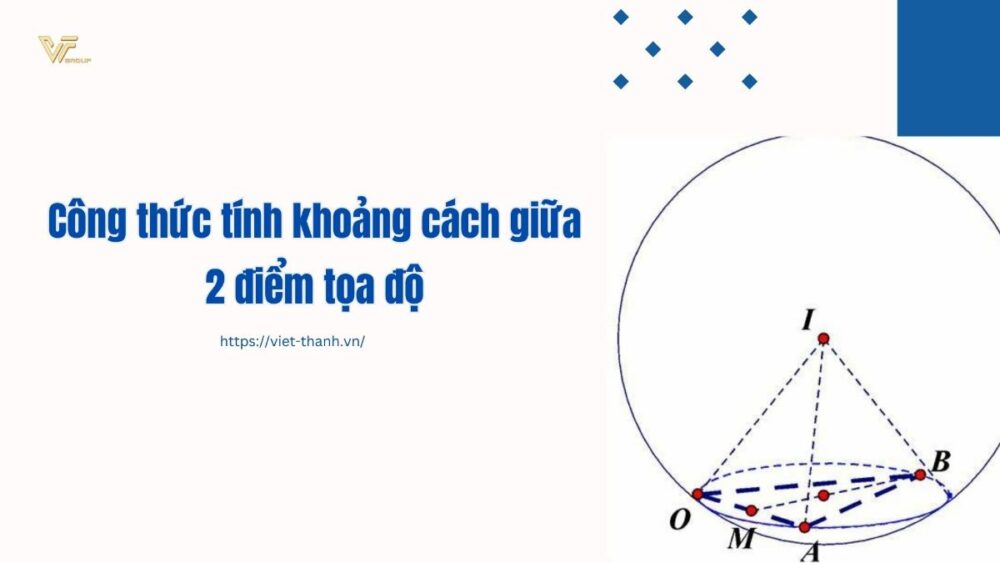 Công thức tính khoảng cách giữa 2 điểm tọa độ
