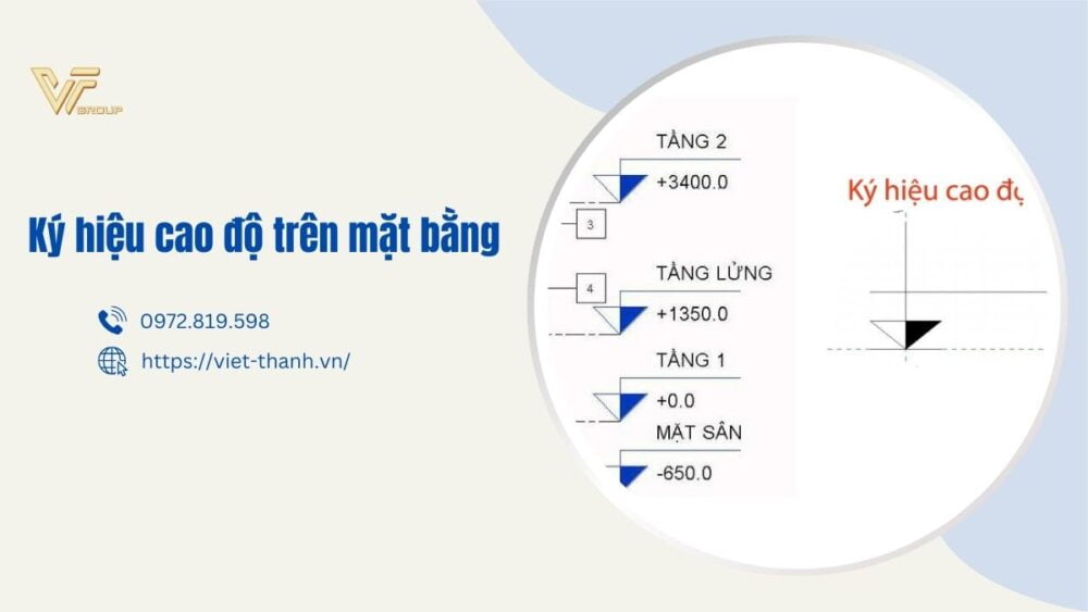 Ký hiệu cao độ trên mặt bằng