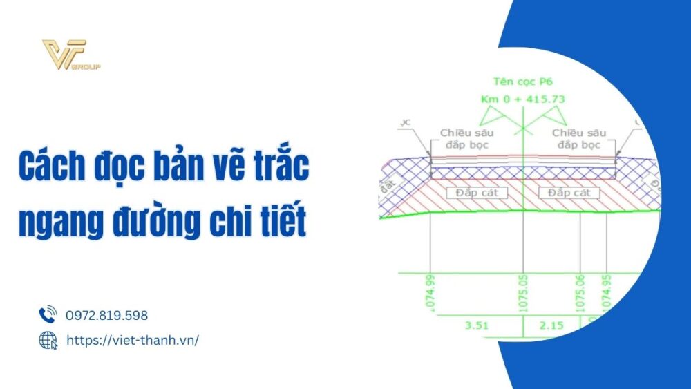 Cách đọc bản vẽ trắc ngang đường