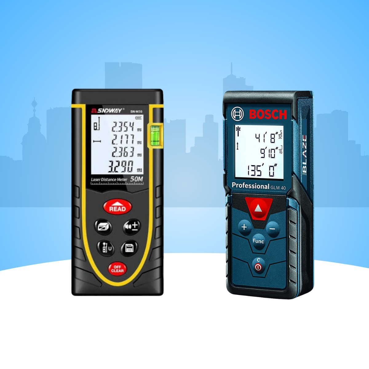 Thước Đo Khoảng Cách Laser Và Ống Nhòm Đo Khoảng Cách