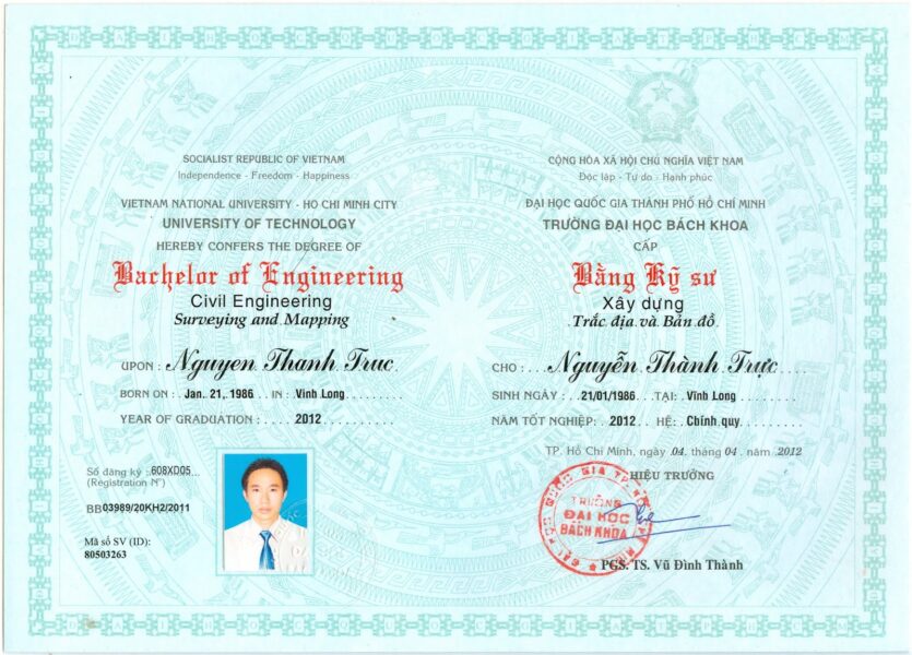 Bằng kỹ sư trắc địa