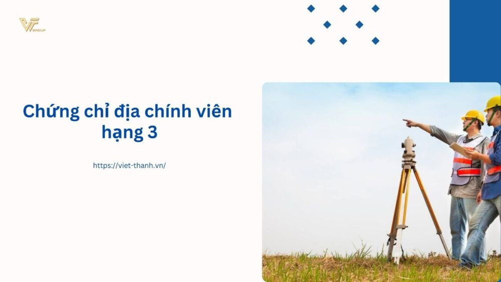 Chứng chỉ địa chính viên hạng 3