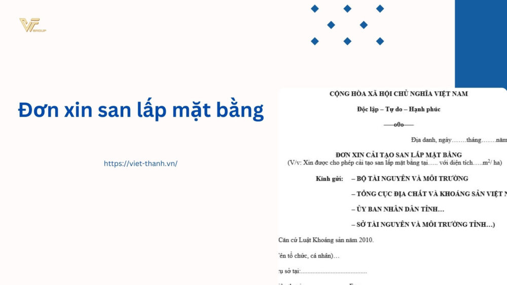 Đơn xin san lấp mặt bằng