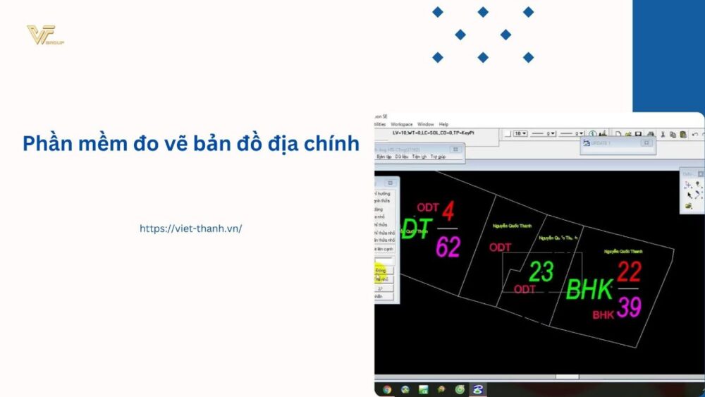 Phần mềm đo vẽ bản đồ địa chính
