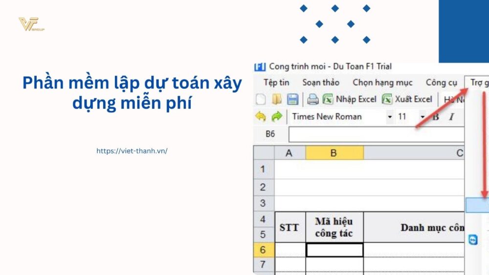 Phần mềm lập dự toán xây dựng miễn phí