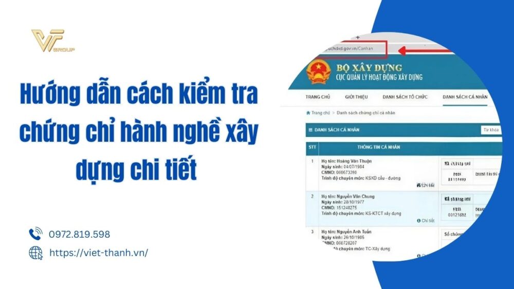 cách kiểm tra chứng chỉ hành nghề xây dựng