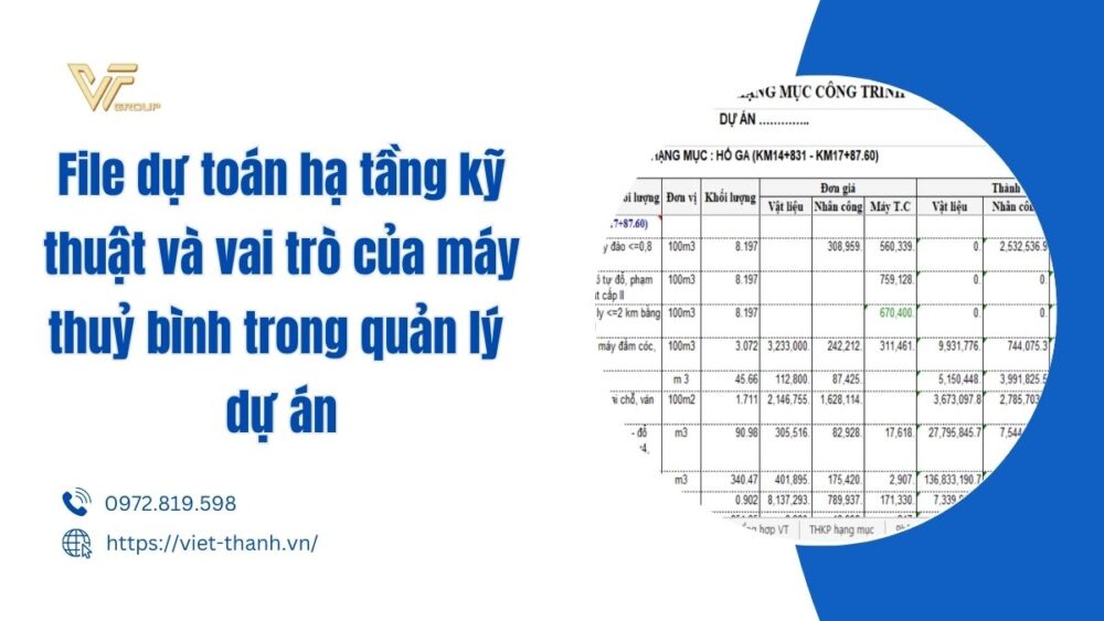 file dự toán hạ tầng kỹ thuật