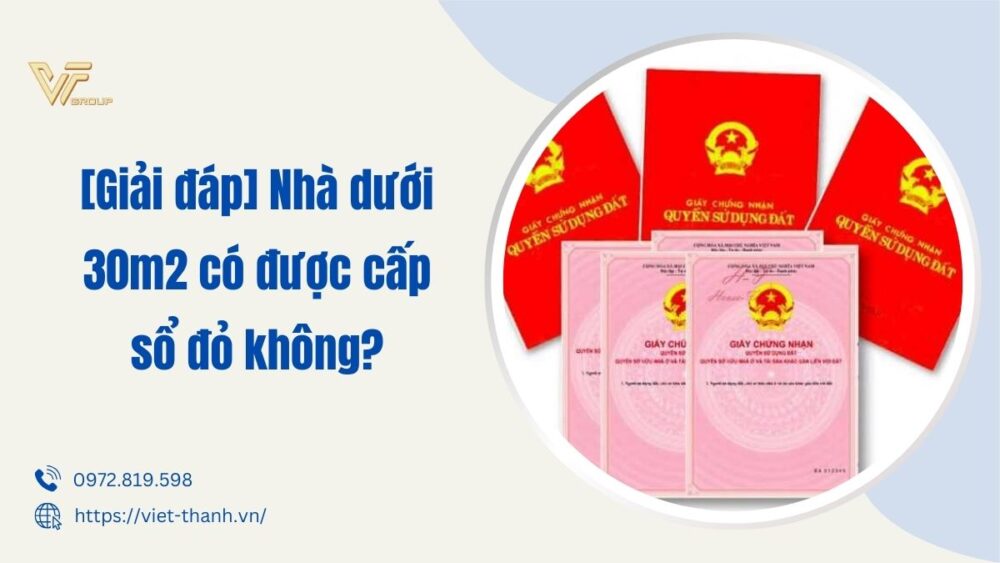 nhà dưới 30m2 có được cấp sổ đỏ không