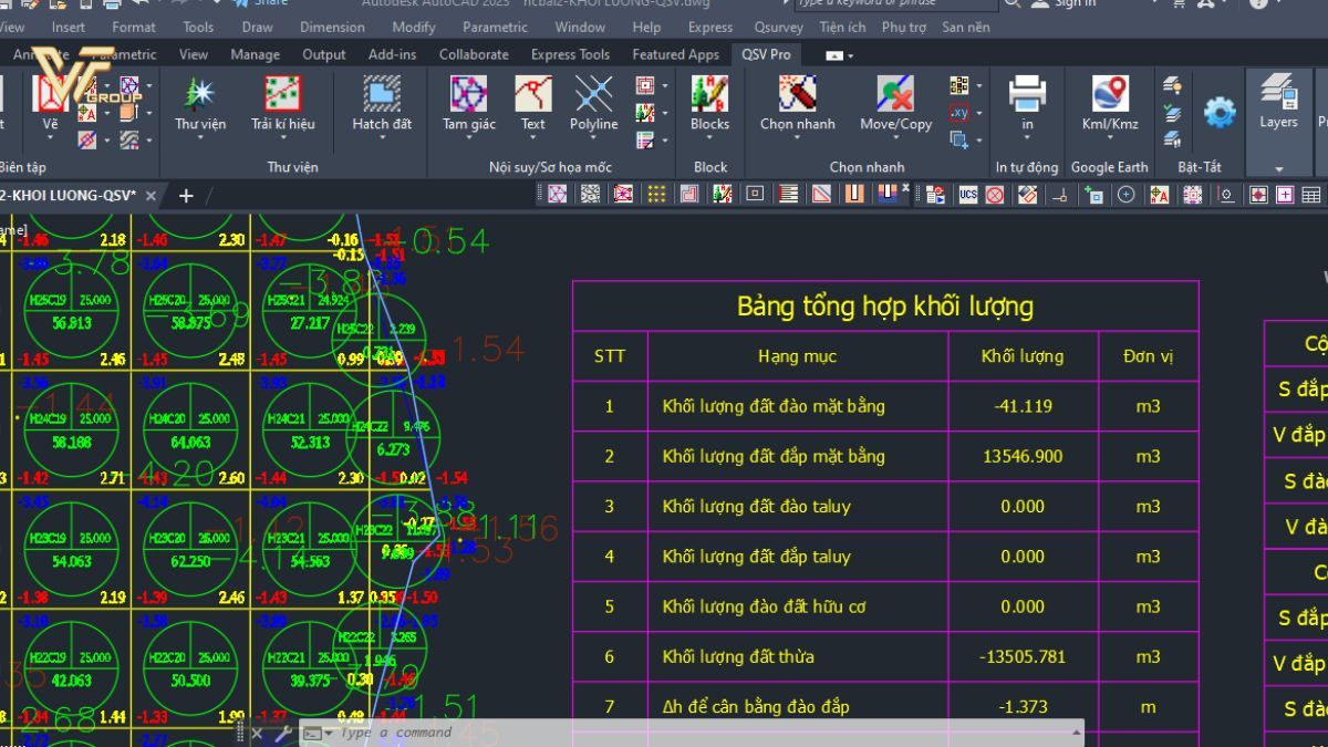 7. Ví dụ thực tế về tính toán khối lượng đất