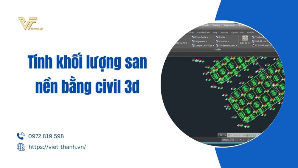 san nền bằng civil 3d