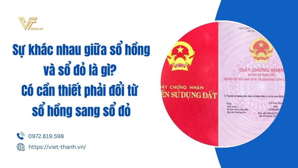 Sự khác nhau giữa sổ hồng và sổ đỏ