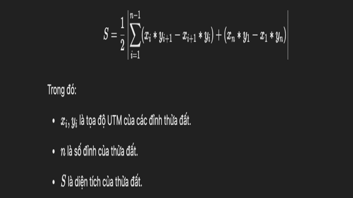 Tính diện tích thửa đất theo tọa độ: hướng dẫn chi tiết 4 tính diện tích thửa đất theo tọa độ