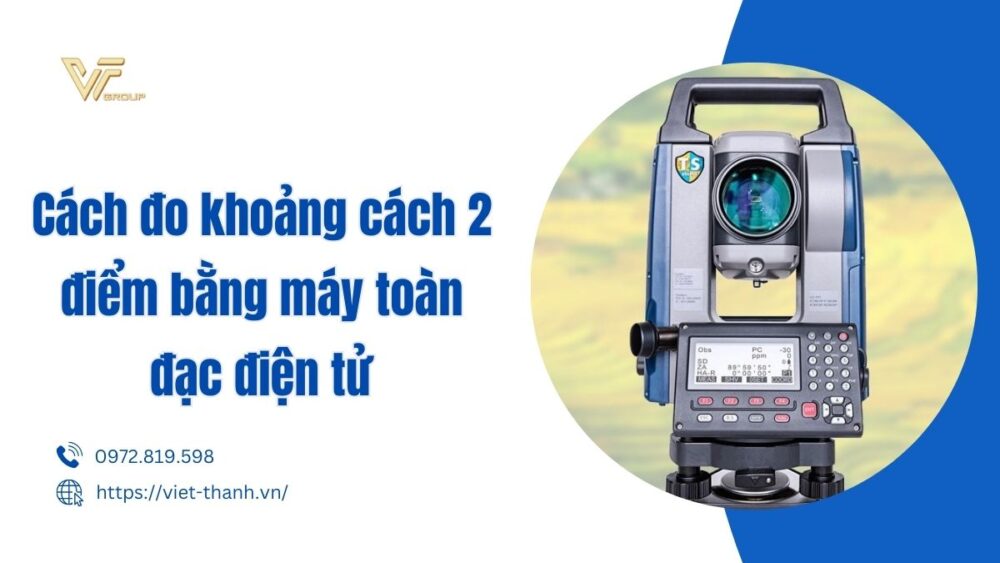 " cách đo khoảng cách 2 điểm bằng máy toàn đạc"
