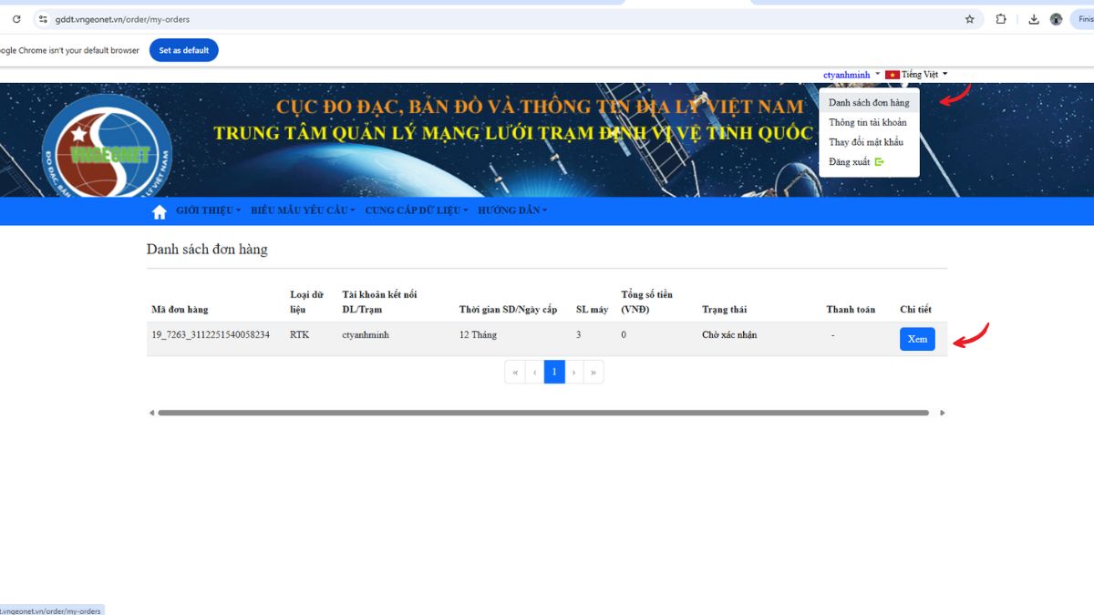 Cách đăng ký gia hạn cors cục