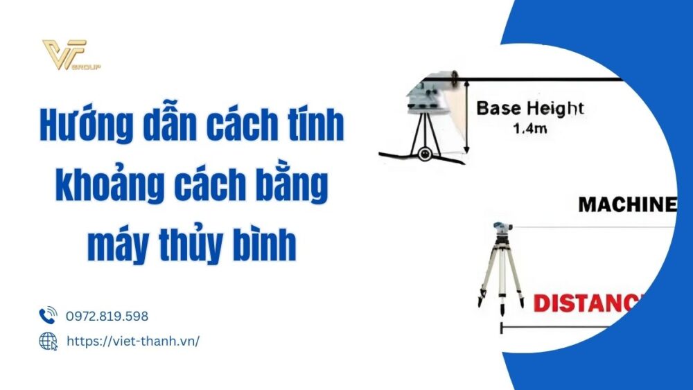 tính khoảng cách bằng máy thủy bình