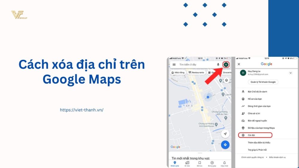 Cách xóa địa chỉ trên Google Maps