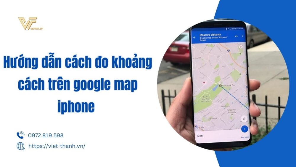 cách đo khoảng cách trên google map iphone