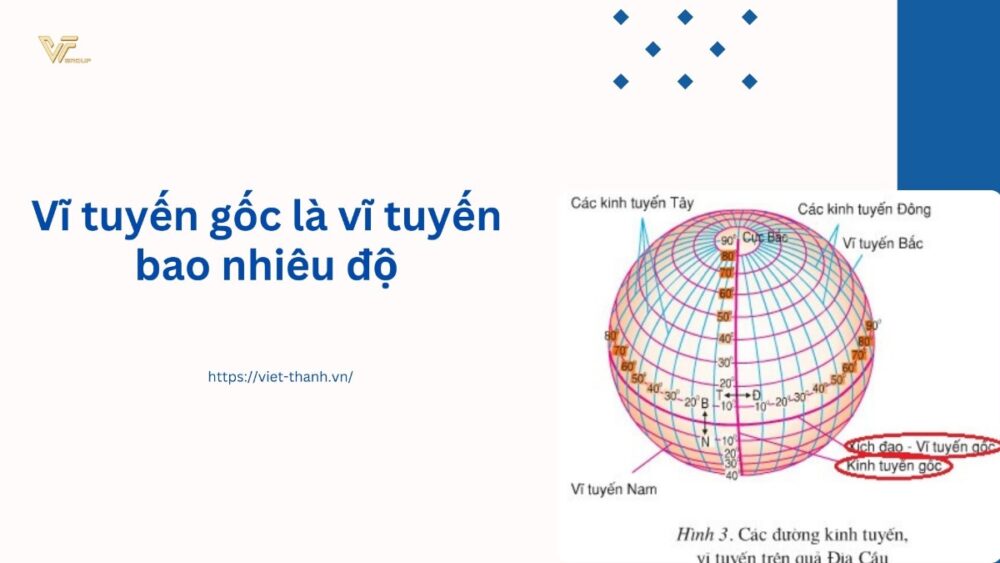Vĩ tuyến gốc là vĩ tuyến bao nhiêu độ