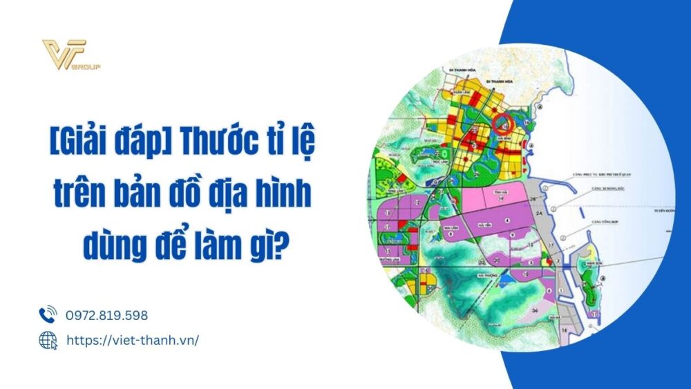 Thước tỉ lệ trên bản đồ địa hình dùng để