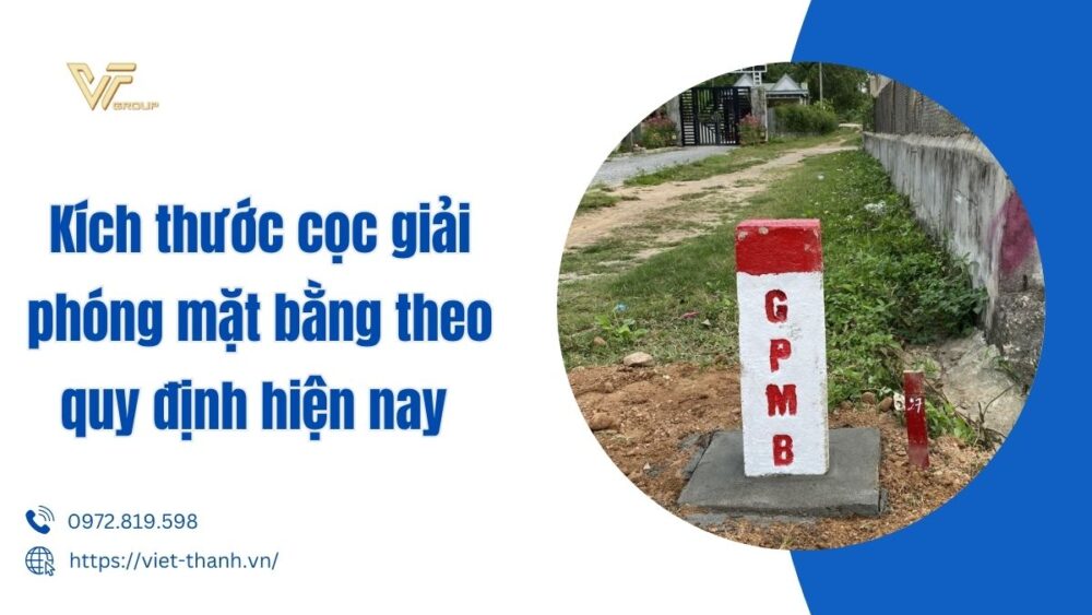 kích thước cọc giải phóng mặt bằng