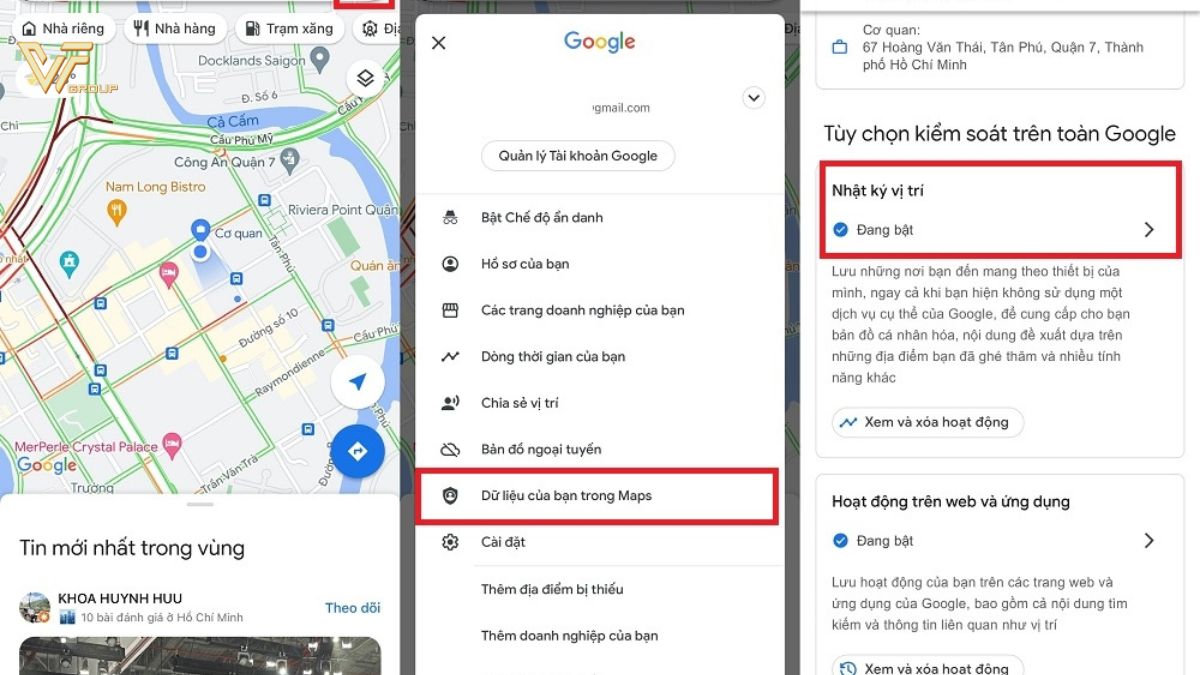 cách khôi phục dòng thời gian trên google map