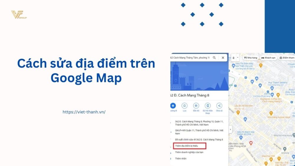 Cách sửa địa điểm trên Google Map