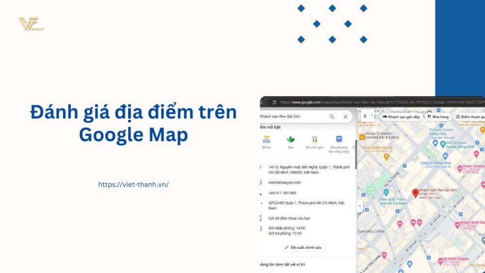 Đánh giá địa điểm trên Google Map