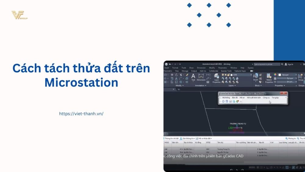 Cách tách thửa đất trên Microstation