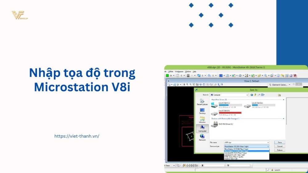 Nhập tọa độ trong Microstation V8i