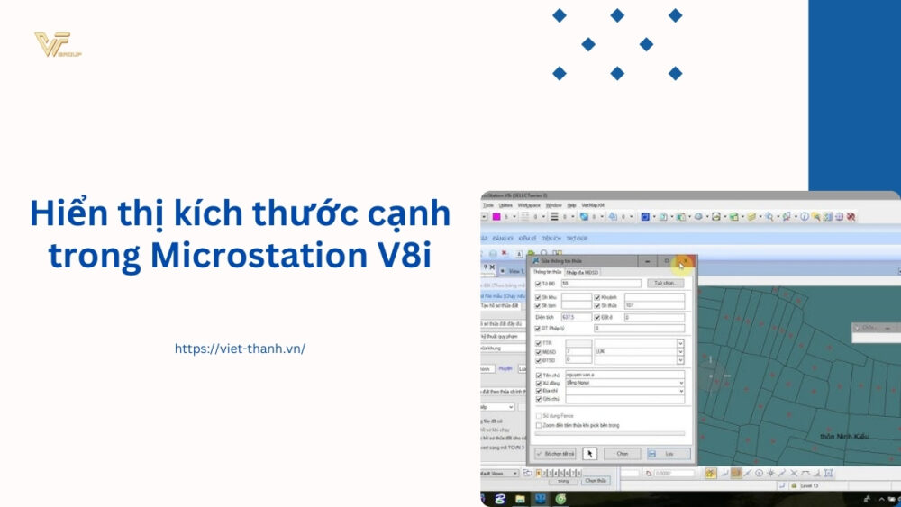 Hiển thị kích thước cạnh trong Microstation V8i