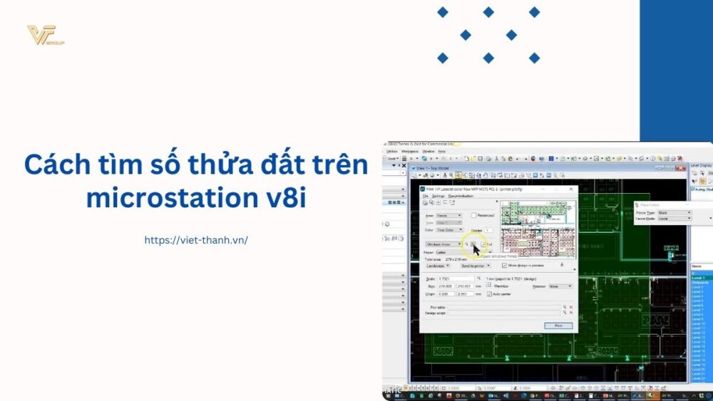 Cách tìm số thửa đất trên microstation v8i